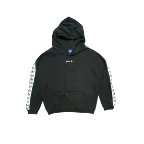 Adidas Originals Black Hoodie with Iconic Trefoil Branding | Medium