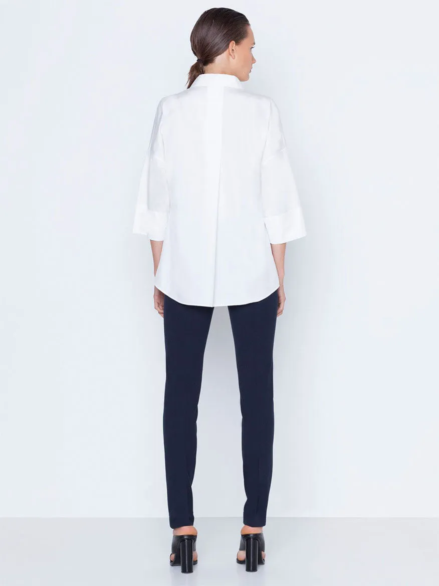 Akris Punto Mara Stretch Jersey Pants in Navy
