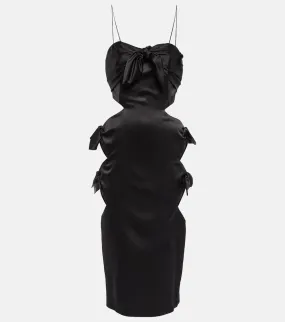 Alessandra Rich Cut-out silk-blend midi dress