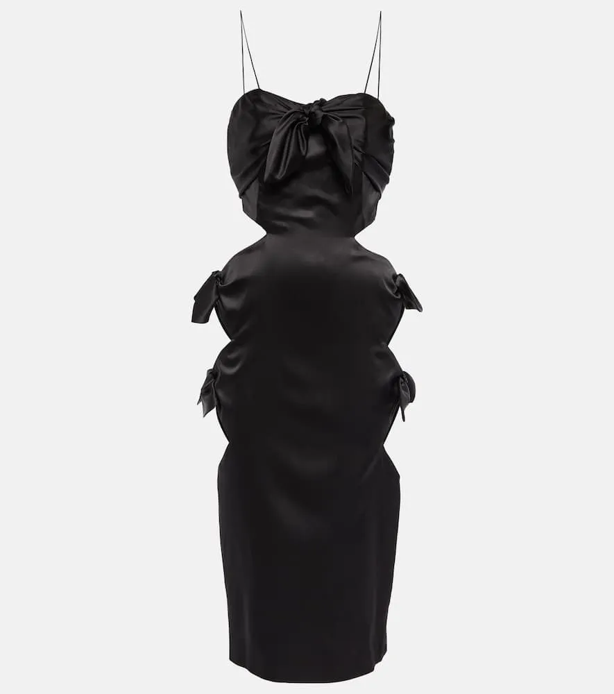Alessandra Rich Cut-out silk-blend midi dress