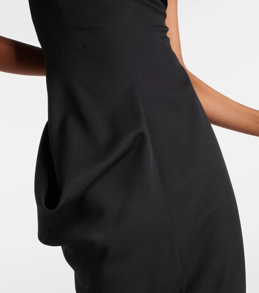 Alexander McQueen Draped wool midi dress