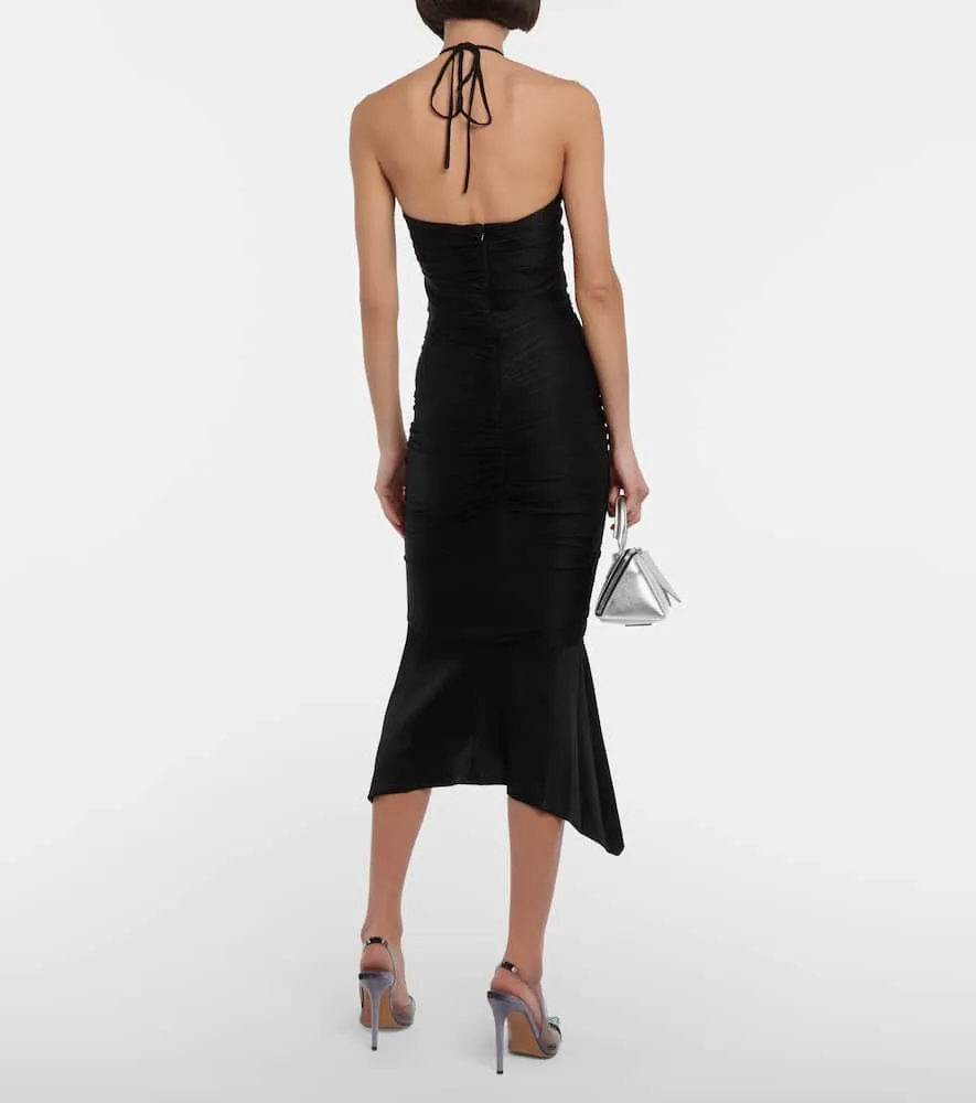 Alexandre Vauthier Halterneck jersey midi dress