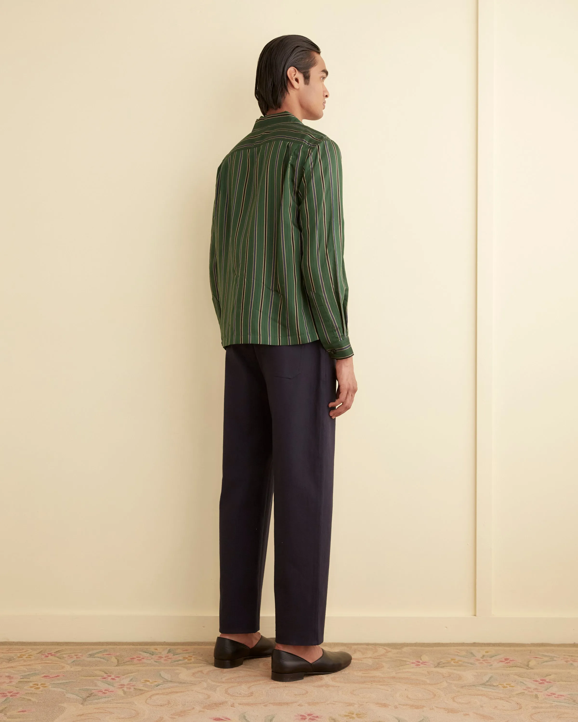 Alumni Stripe Long Sleeve Shirt - Green