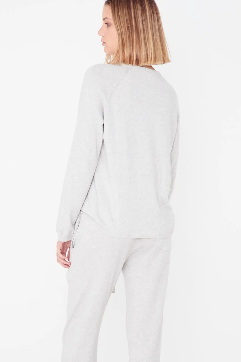 Assembly Label - Cotton Cashmere Lounge Top - Grey Marle
