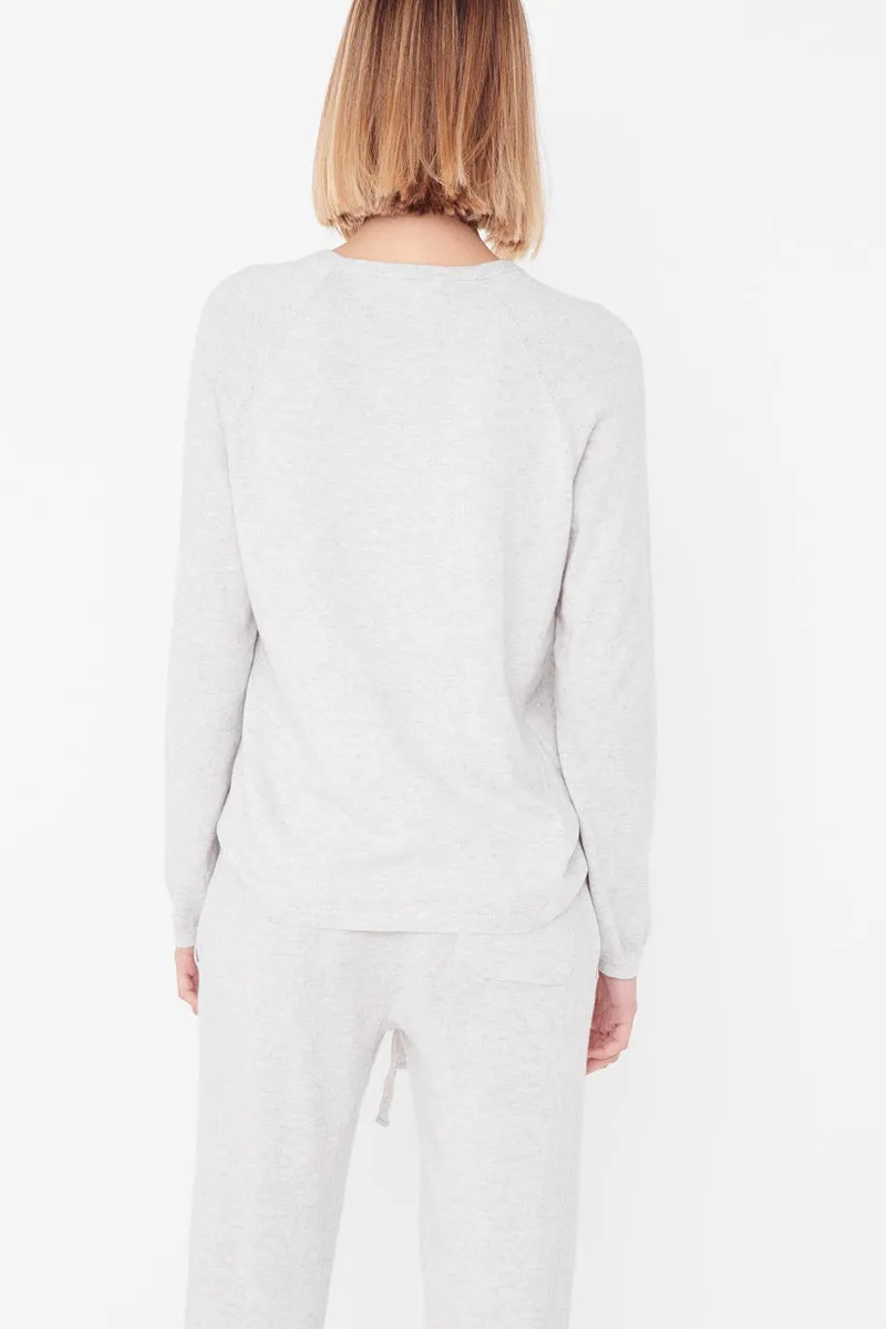 Assembly Label - Cotton Cashmere Lounge Top - Grey Marle