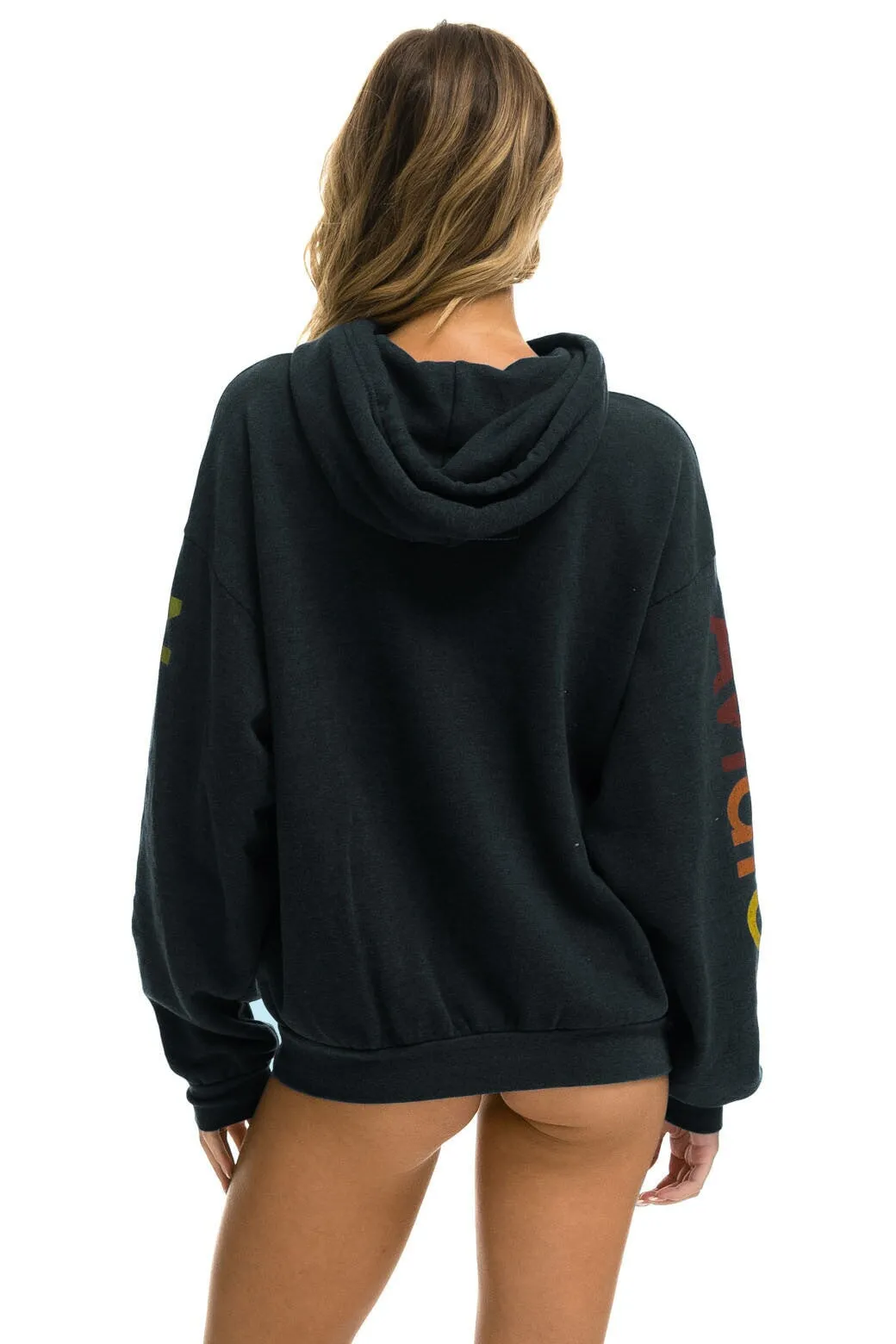 AVIATOR NATION AUSTIN RELAXED PULLOVER HOODIE - CHARCOAL