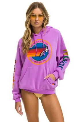 AVIATOR NATION MIAMI RELAXED PULLOVER HOODIE - NEON PURPLE