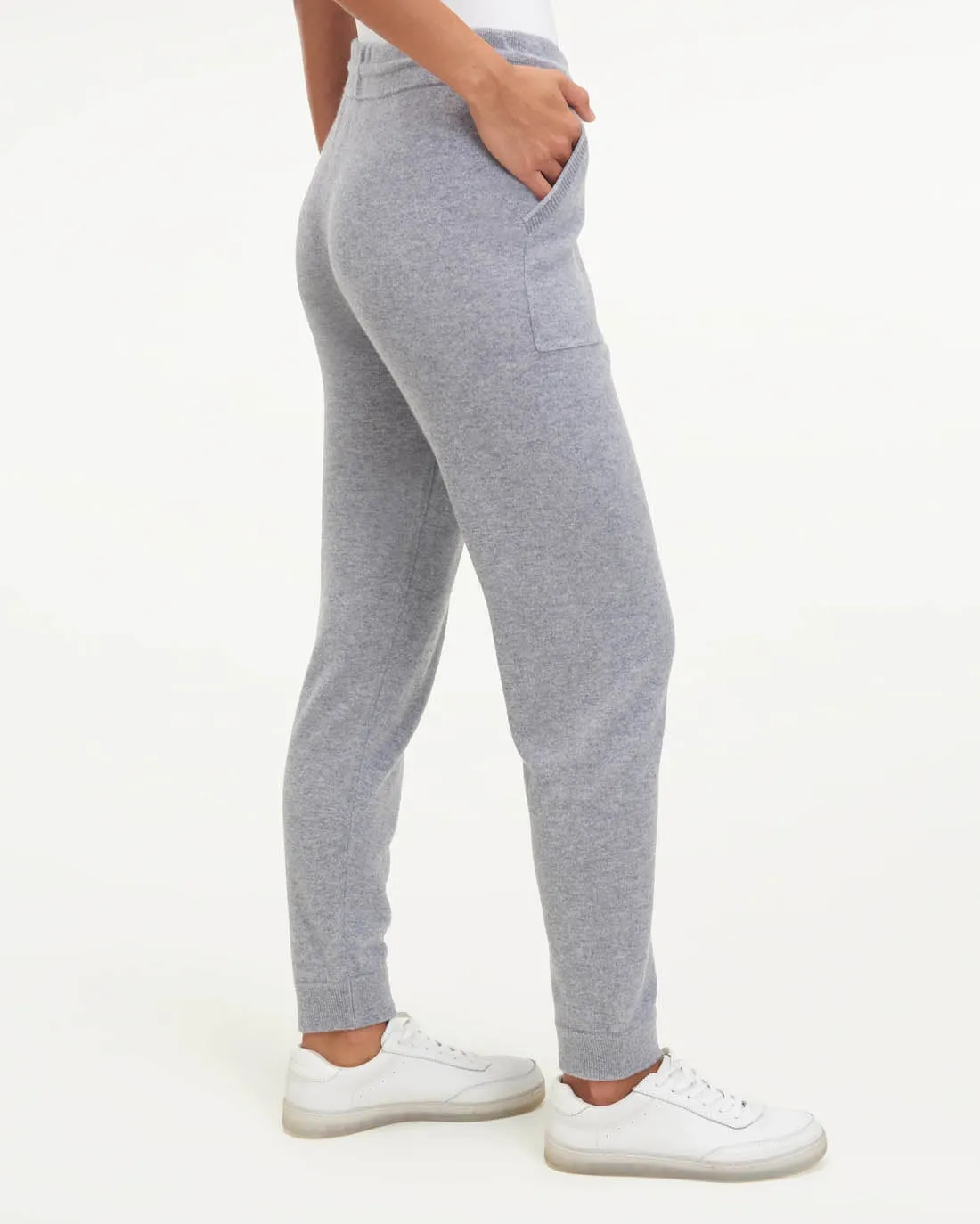 Becca Cashmere Jogger (Mid Heather Grey)