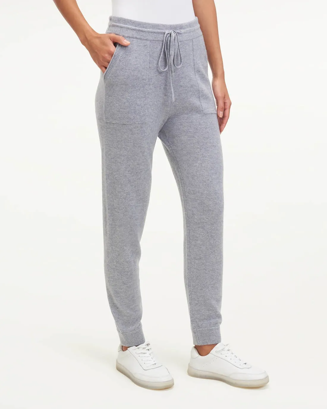 Becca Cashmere Jogger (Mid Heather Grey)