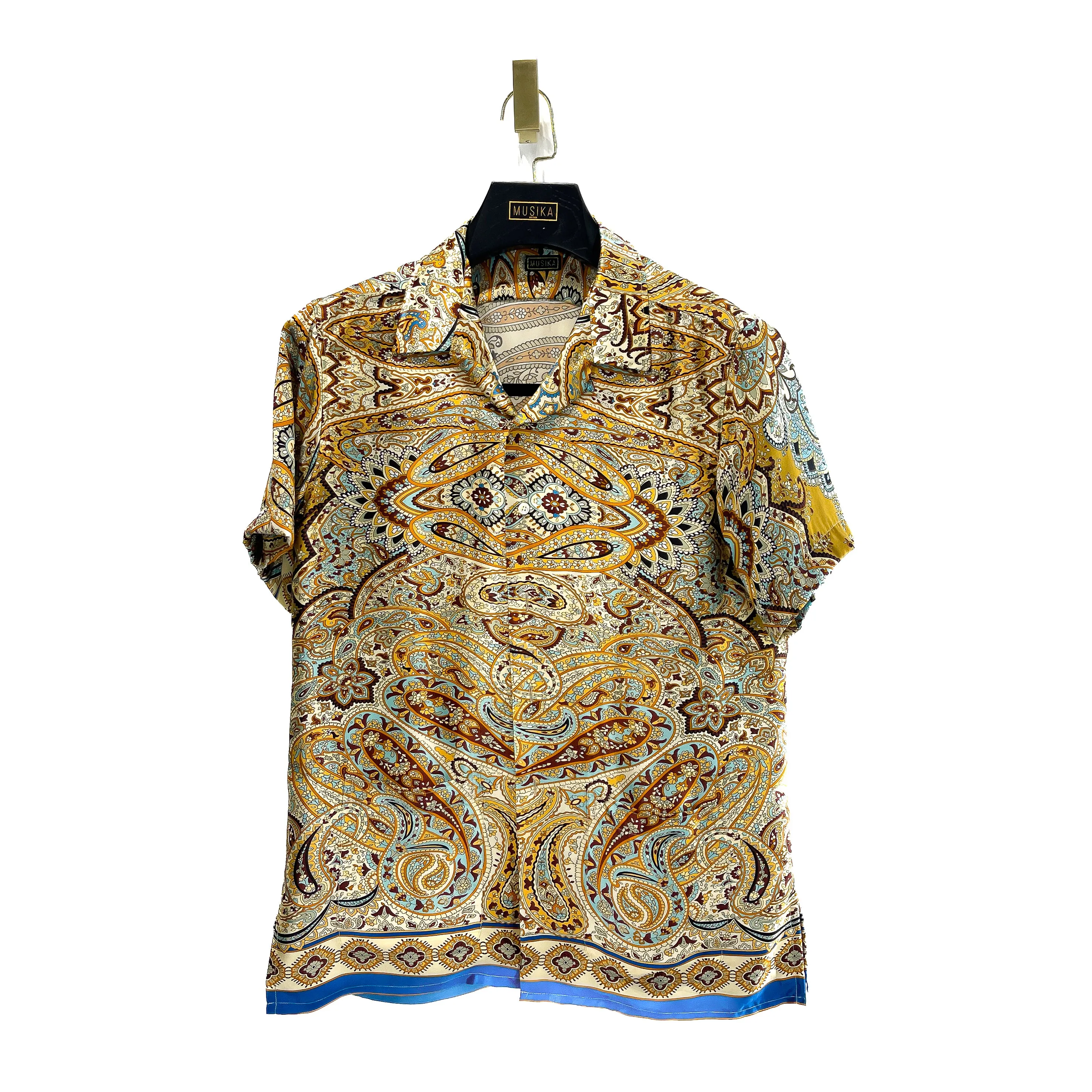 Bisque Enlarged Paisley Silk Shirt