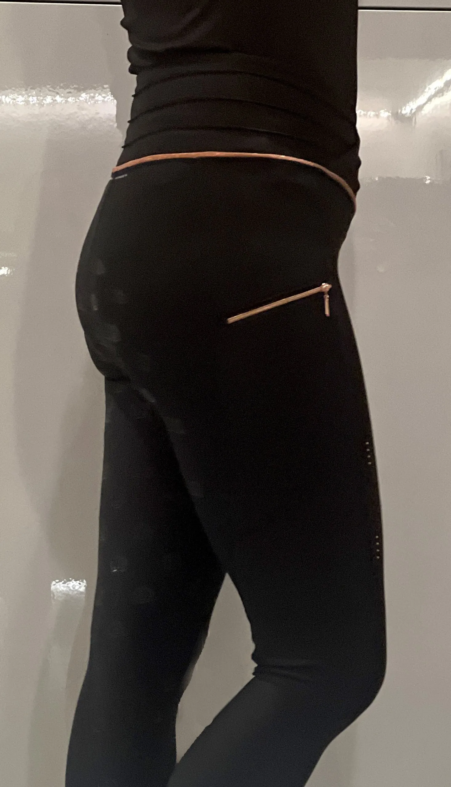 BLOOMFIELDS PLEATED ADULTS RIDING LEGGINGS BLACK