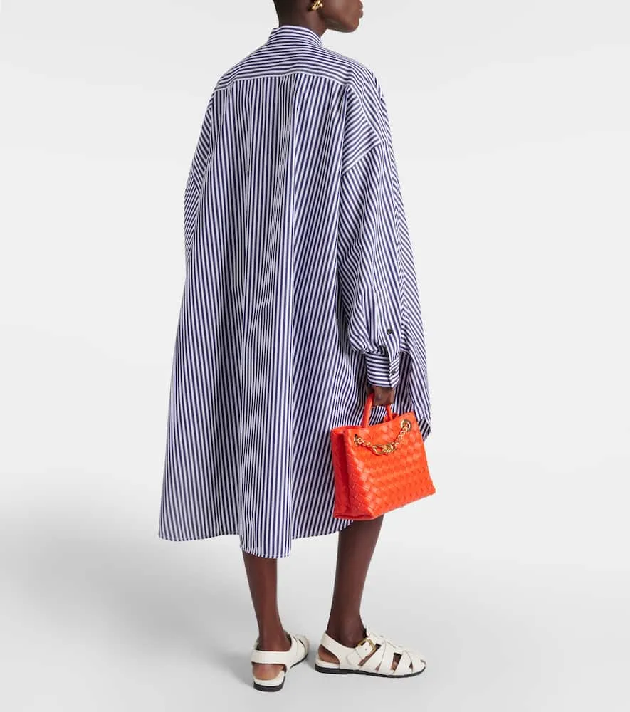 Bottega Veneta Striped cotton poplin shirt dress