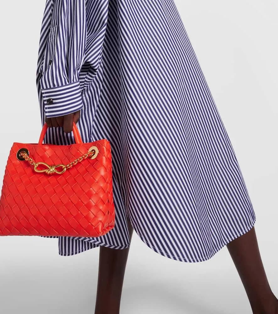Bottega Veneta Striped cotton poplin shirt dress
