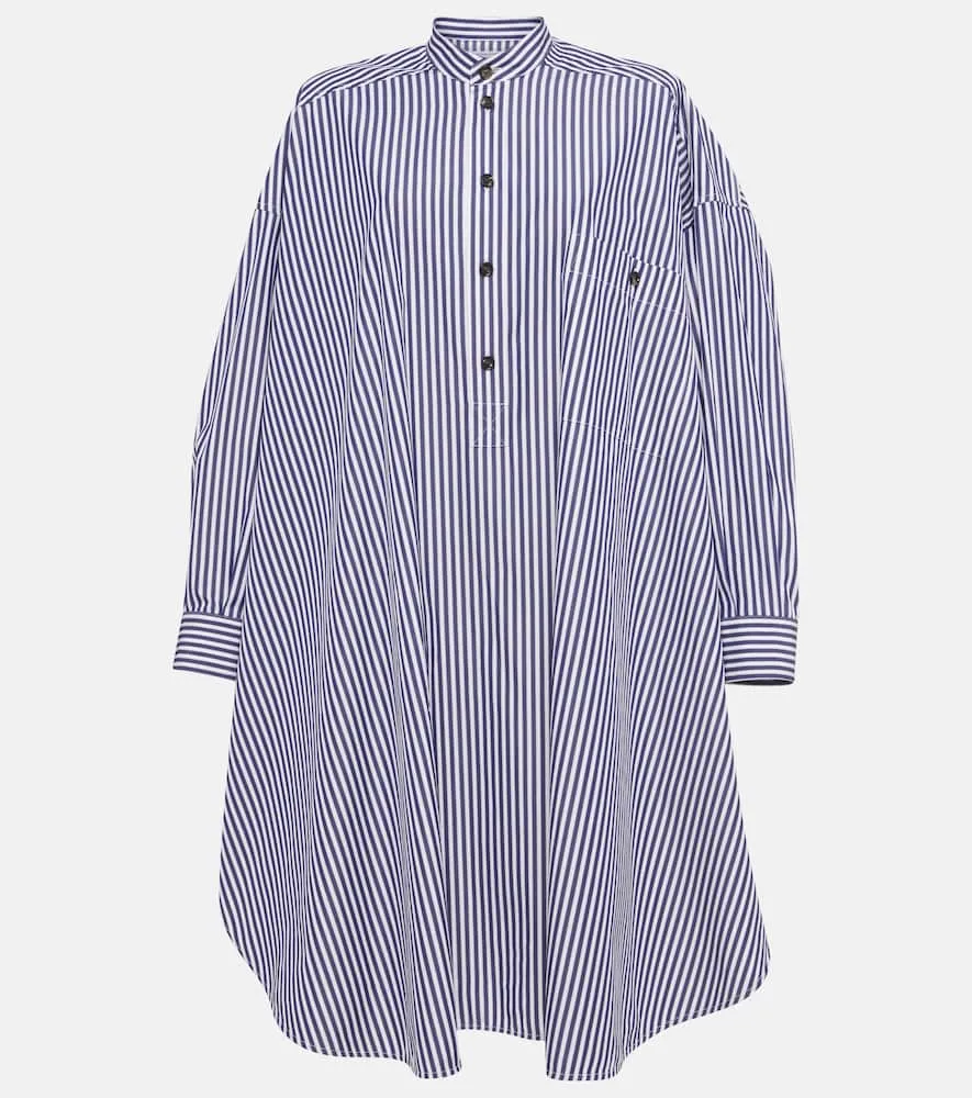 Bottega Veneta Striped cotton poplin shirt dress