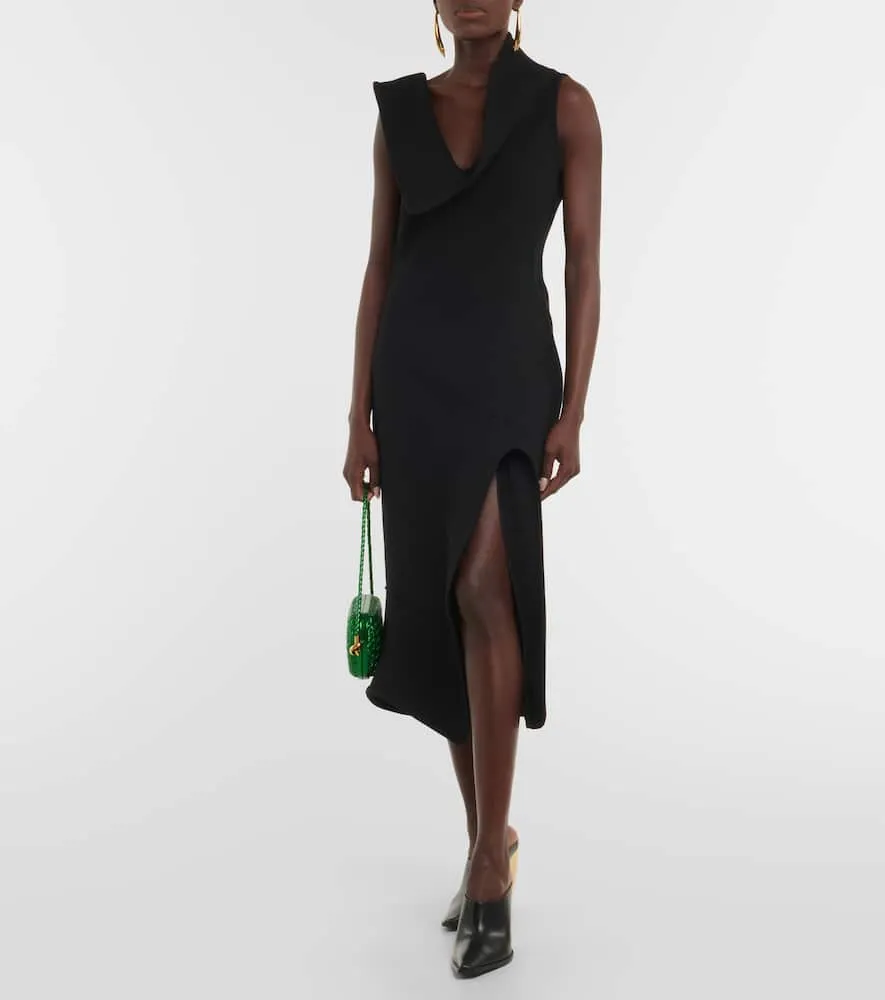 Bottega Veneta Structured cotton-blend midi dress