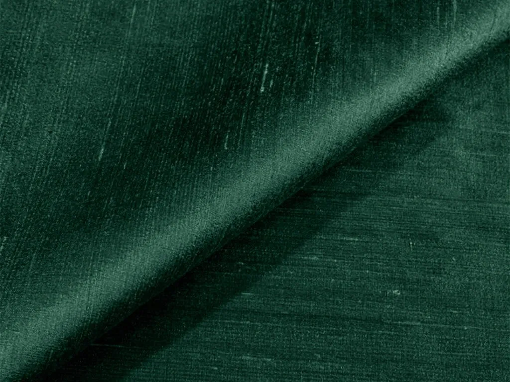 Bottle Green Plain Bangalore Raw Silk Fabric
