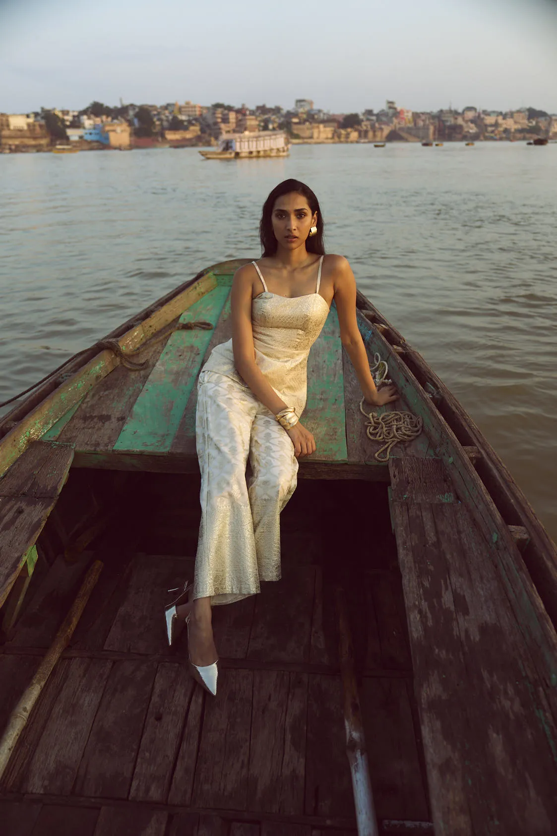 Brocade Wide Legged Pant