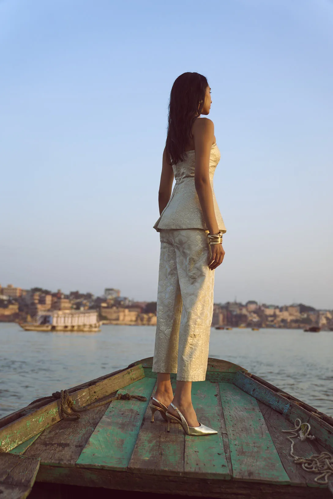 Brocade Wide Legged Pant