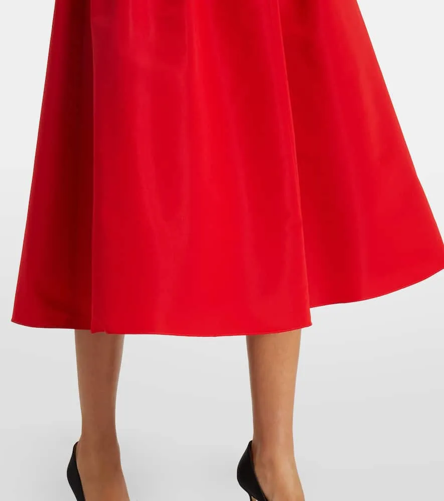 Carolina Herrera Gathered silk midi dress