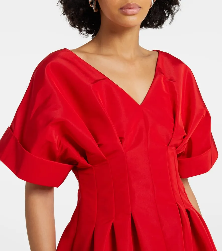 Carolina Herrera Gathered silk midi dress