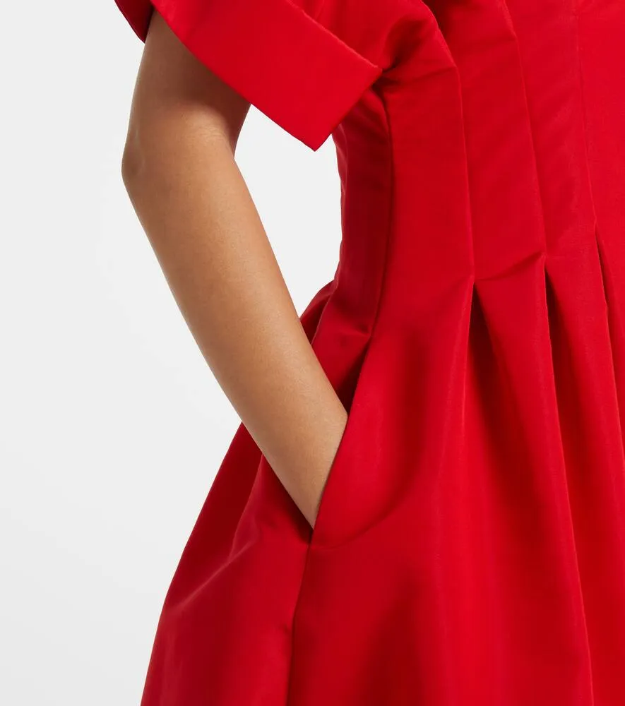 Carolina Herrera Gathered silk midi dress