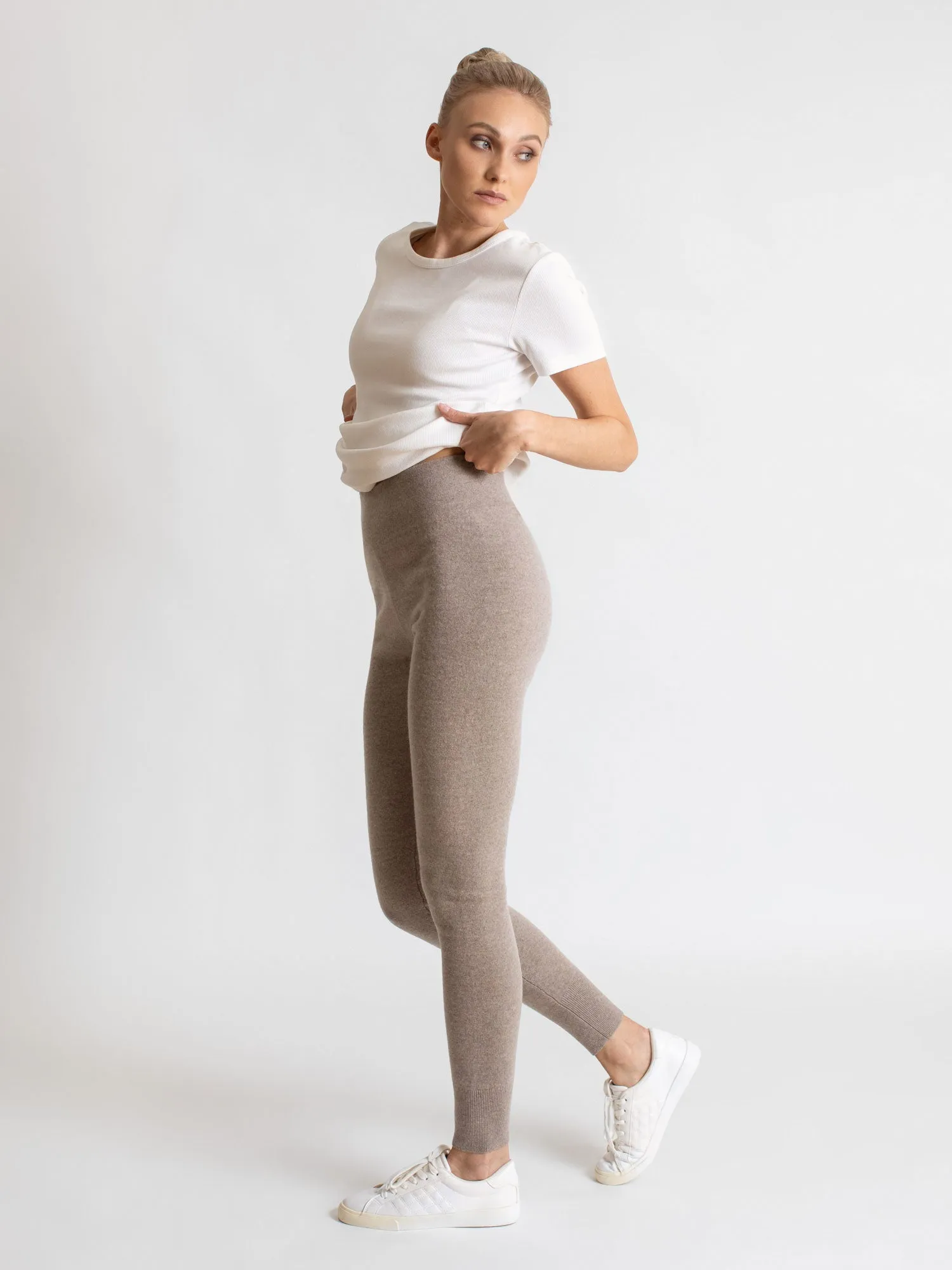 Cashmere pants "Tights" - toast