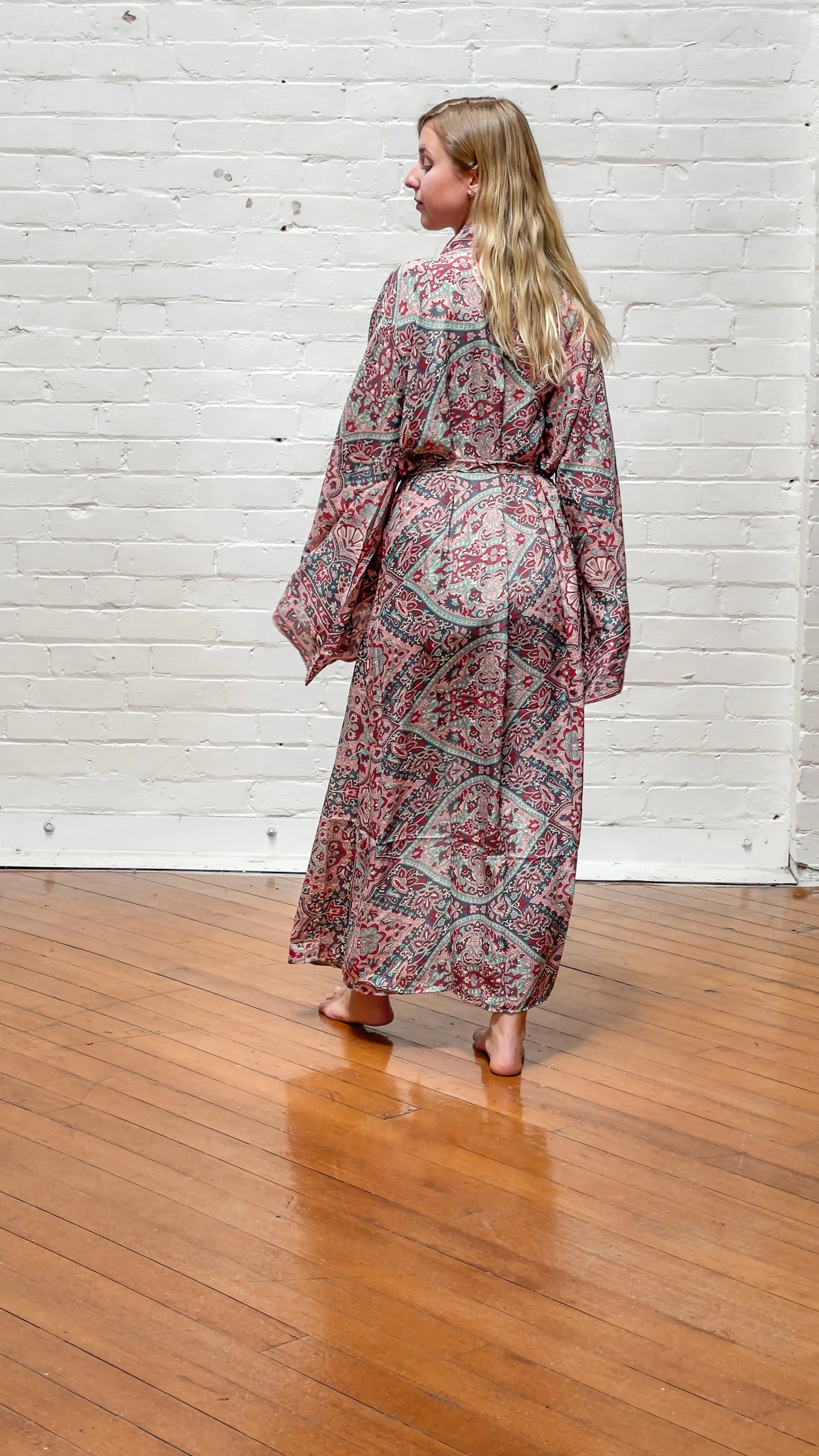Celeste Silky Tile Kimono