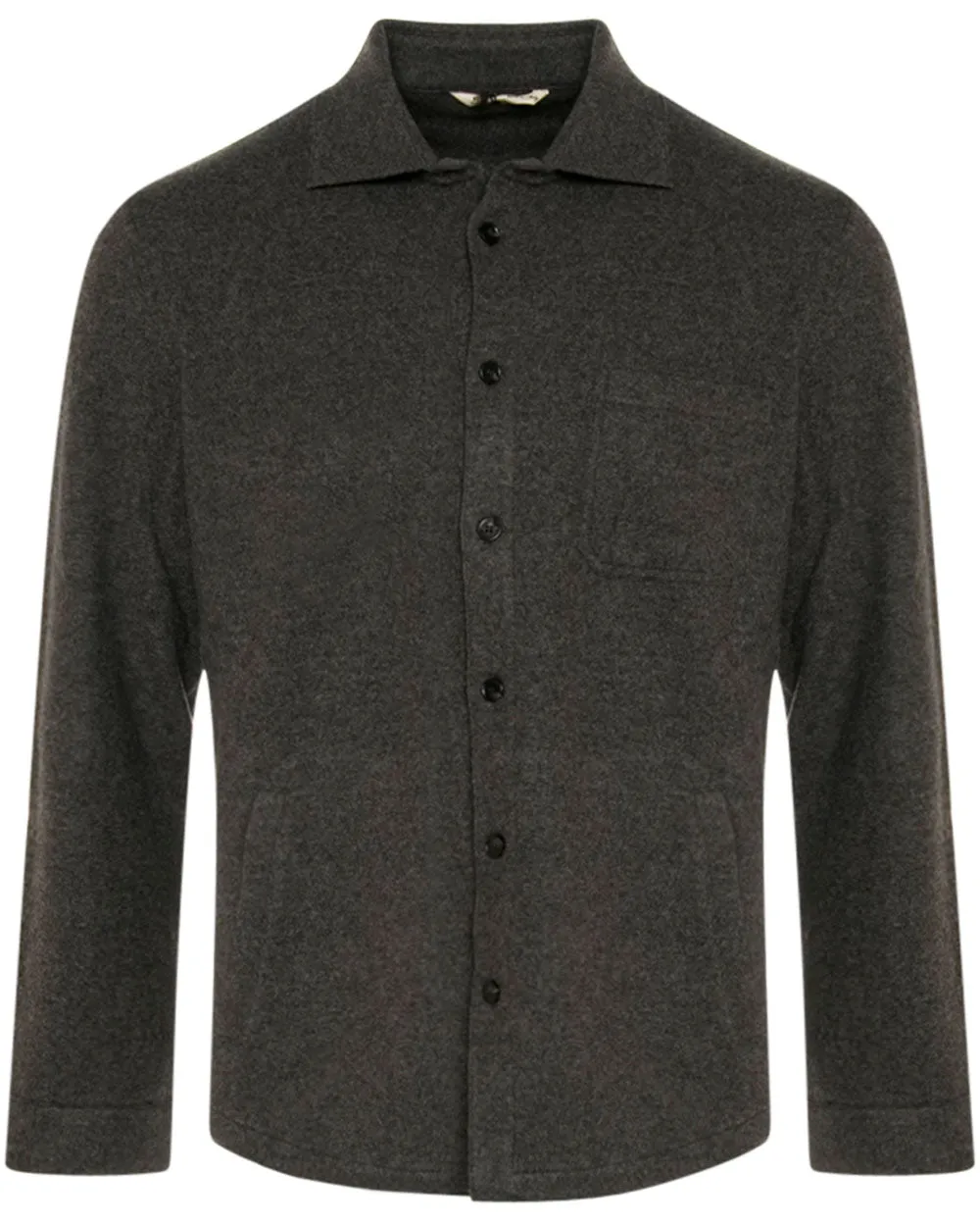 Charcoal Cashmere Felt Overshirt