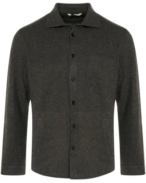 Charcoal Cashmere Felt Overshirt