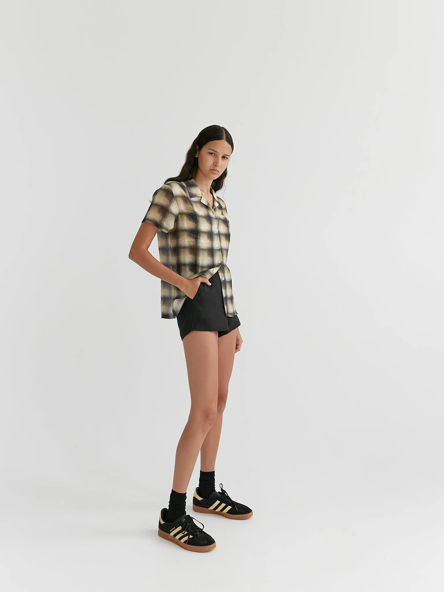 Check Silk Shirt