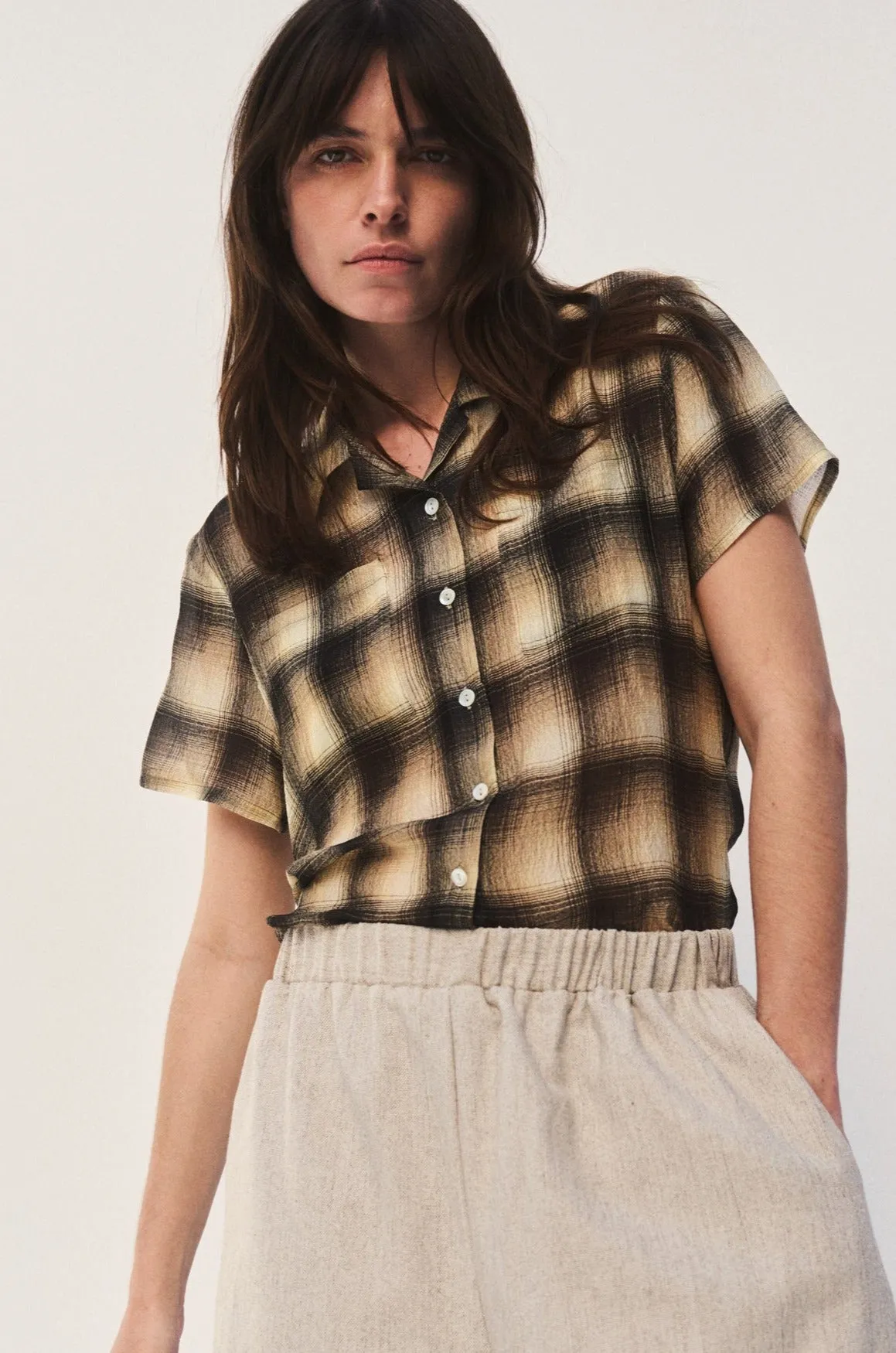 Check Silk Shirt