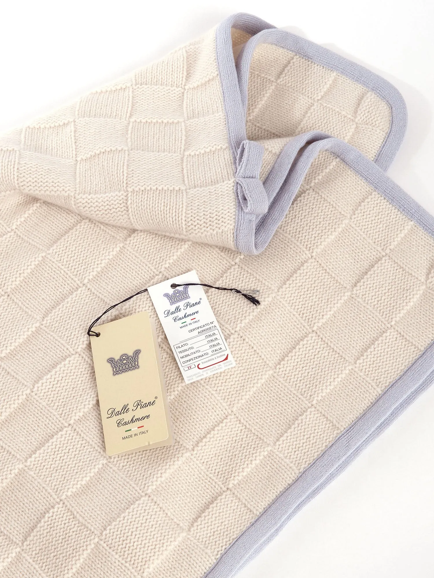 Copertina con bordo 100% Cashmere