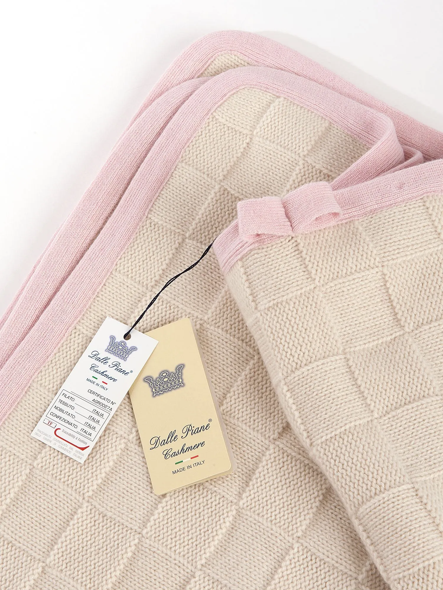 Copertina con bordo 100% Cashmere