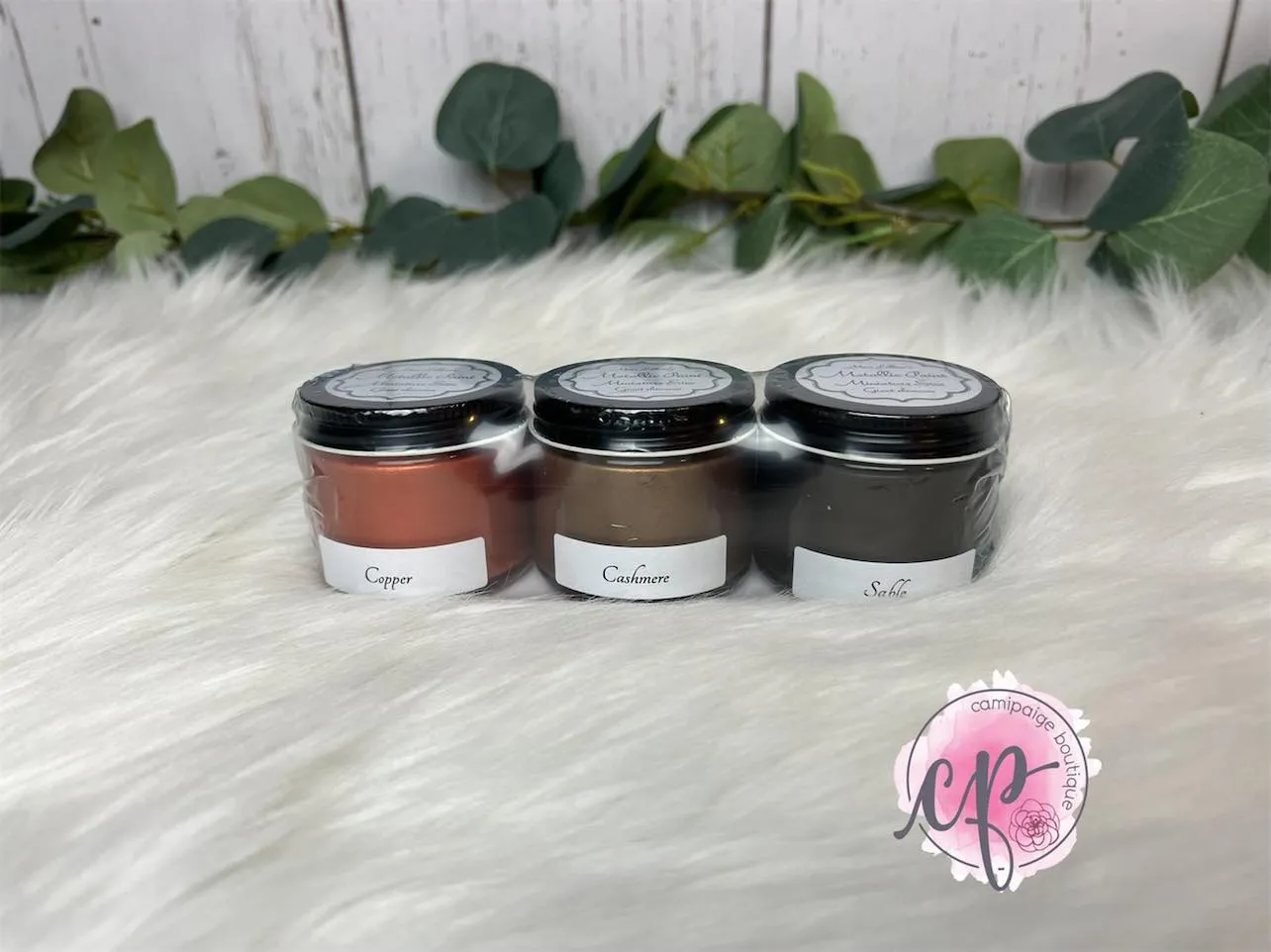 Copper, Cashmere, Sable - Metallic Mini Sampler Set - Miss Lillian’s Metallic Paints