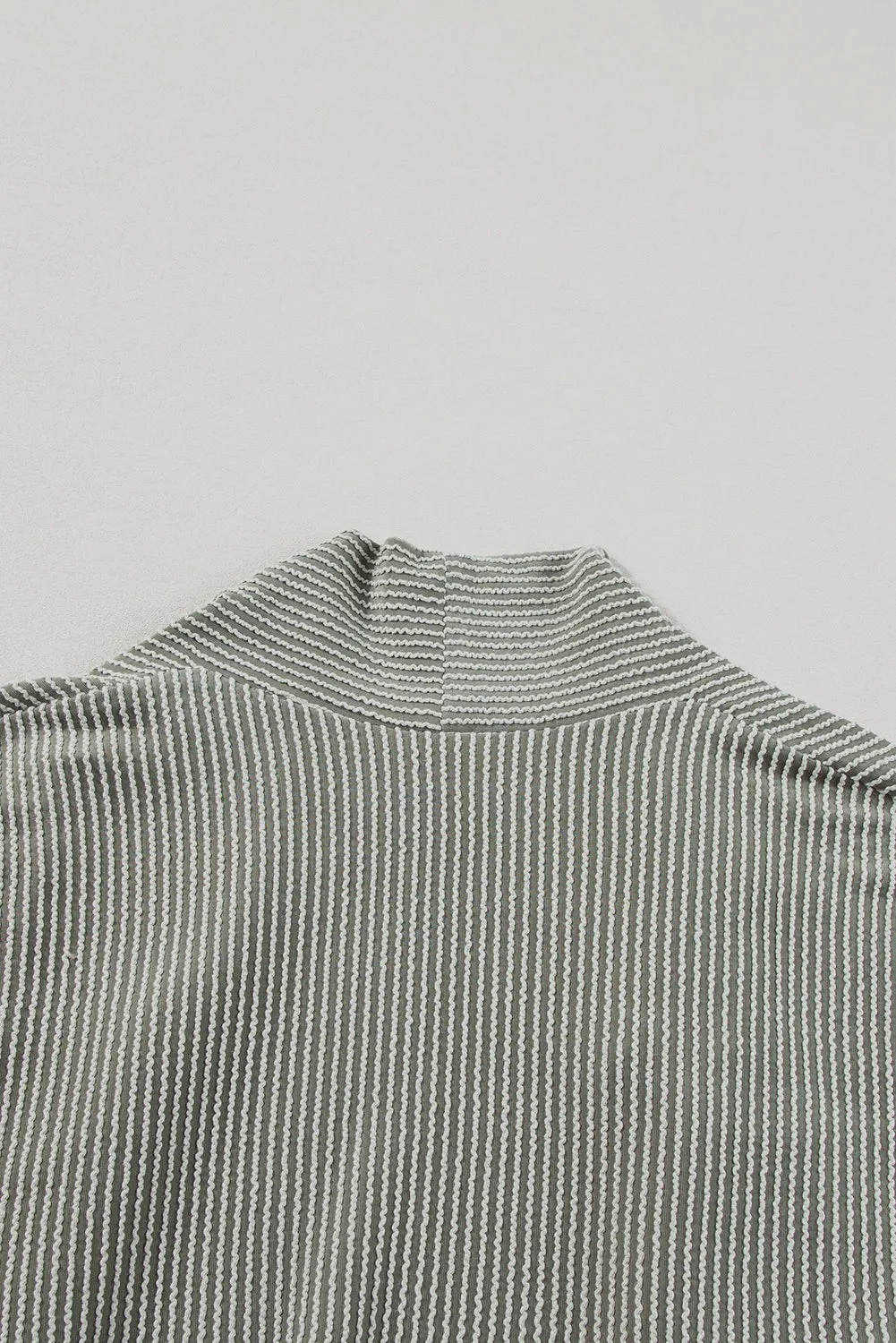 Corded Open Front Knit Cardigan