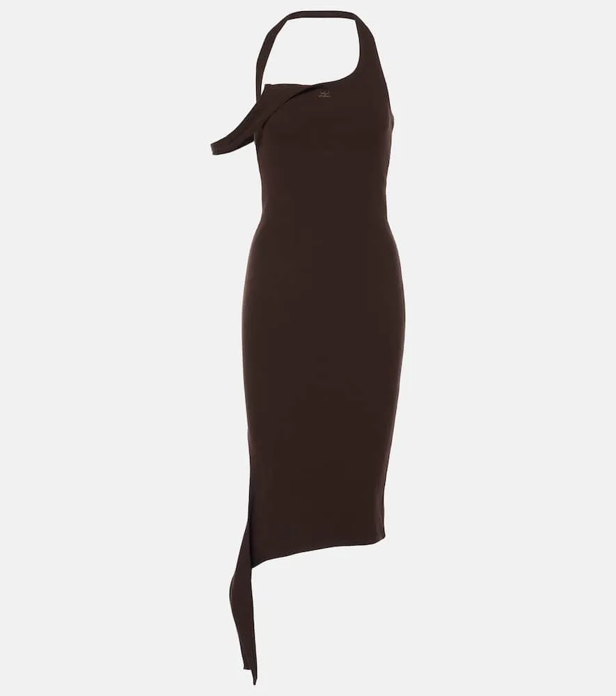 Courreges Undressed ribbed-knit midi dress