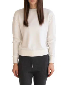Cream Benny Medium Weight Cashmere Pullover