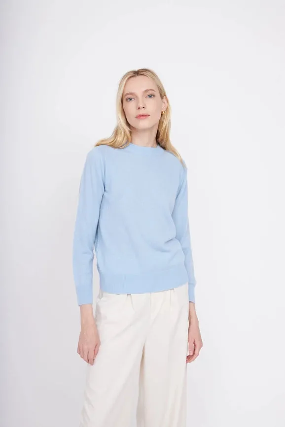 Crewneck Cashmere Sweater - Arctic Blue