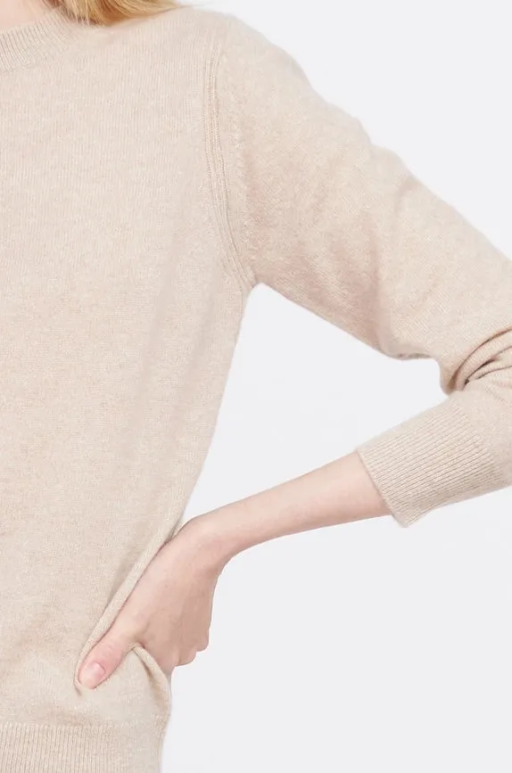 Crewneck Cashmere Sweater Oatmeal