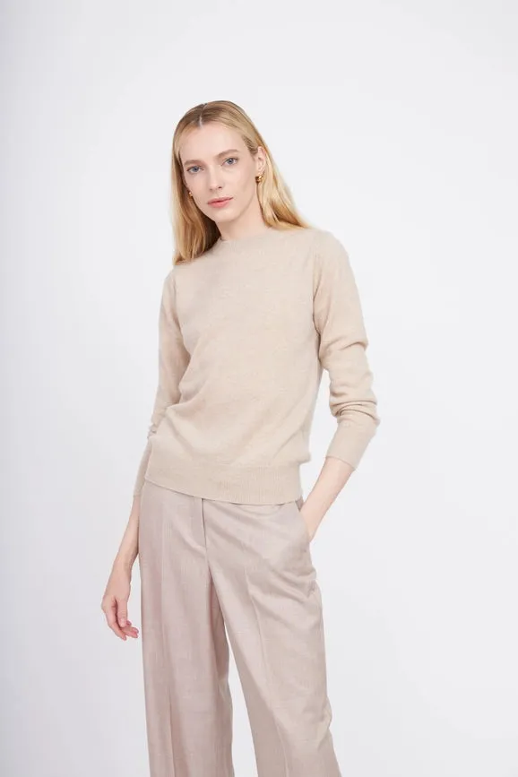 Crewneck Cashmere Sweater Oatmeal