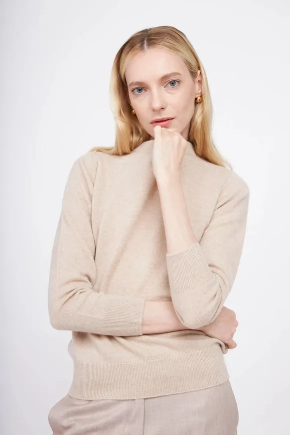 Crewneck Cashmere Sweater Oatmeal