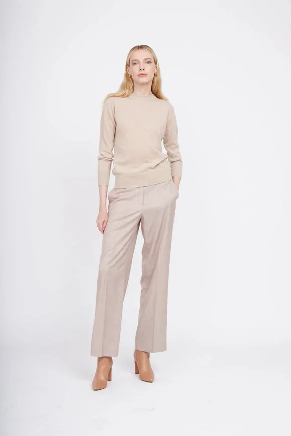 Crewneck Cashmere Sweater Oatmeal