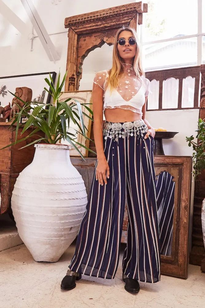 Crystal Cast Pants Navy