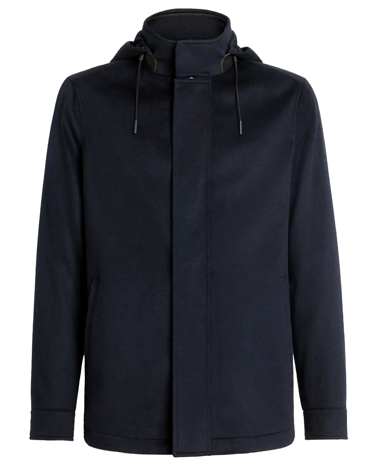 Dark Navy Oasi Cashmere Hooded Jacket