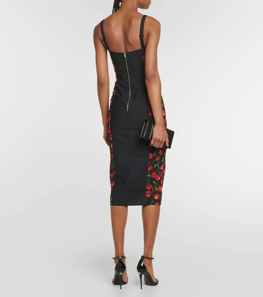 Dolce&Gabbana Cherry bustier midi dress