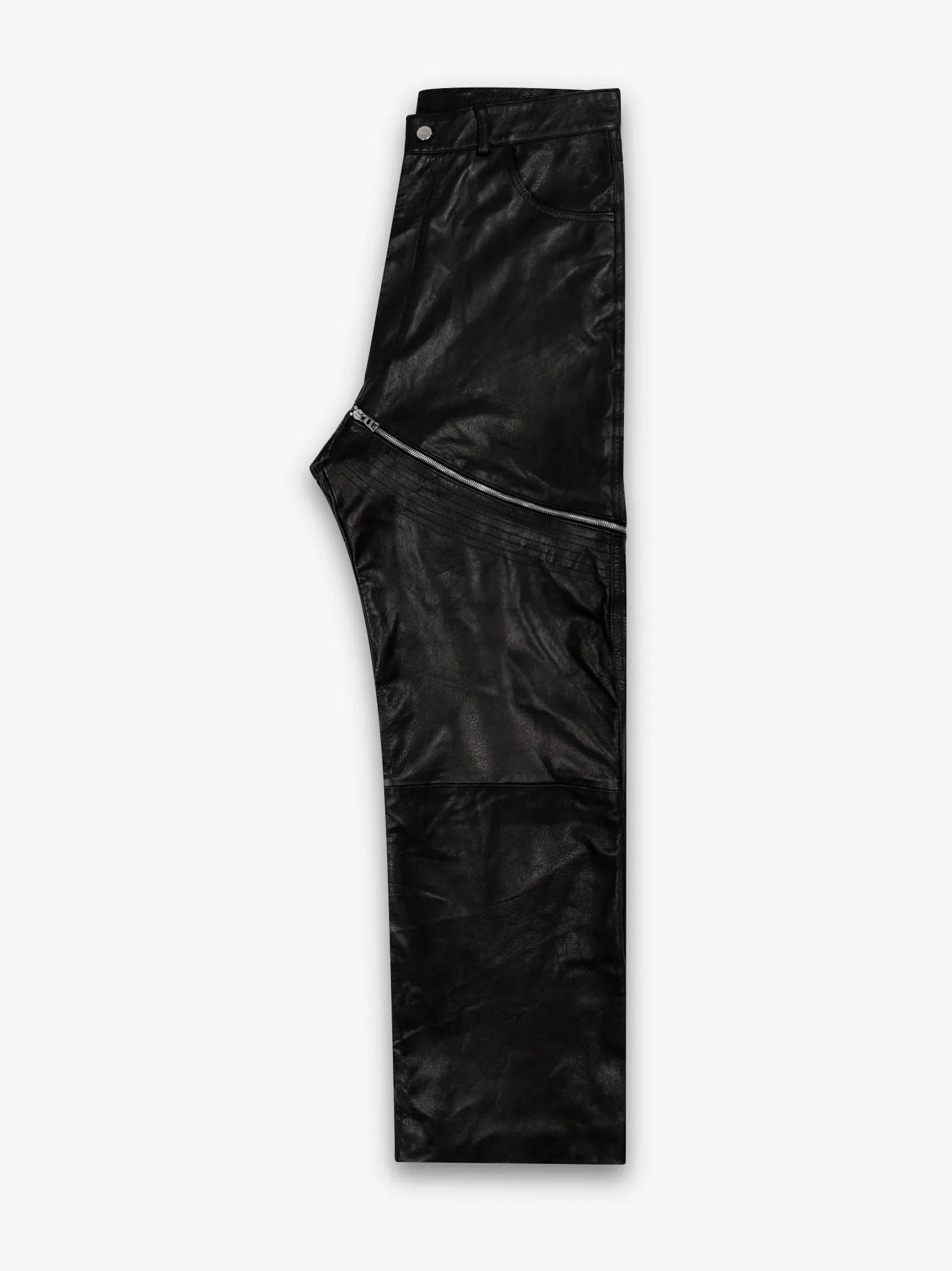 DOUBLE LAYERED LEATHER PANTS