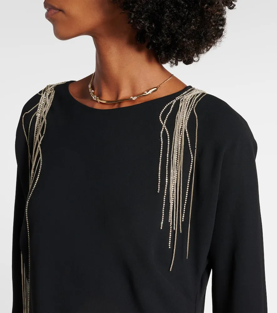 Dries Van Noten Crystal-embellished maxi dress