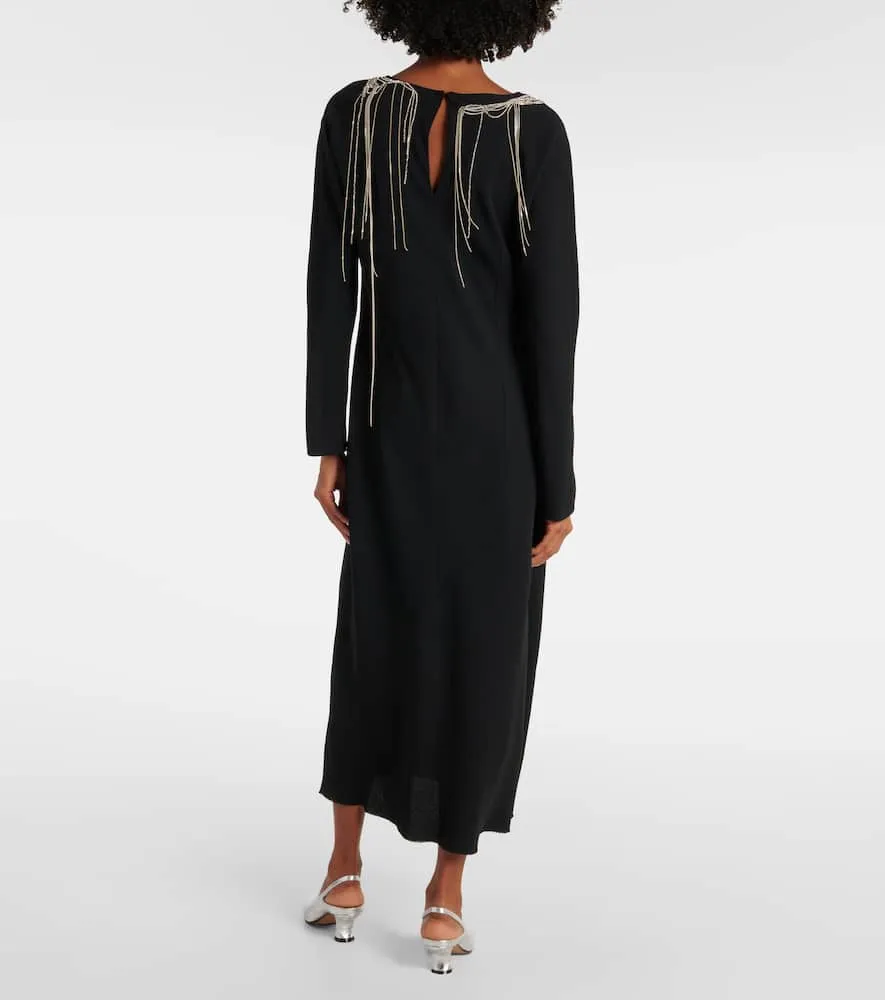 Dries Van Noten Crystal-embellished maxi dress