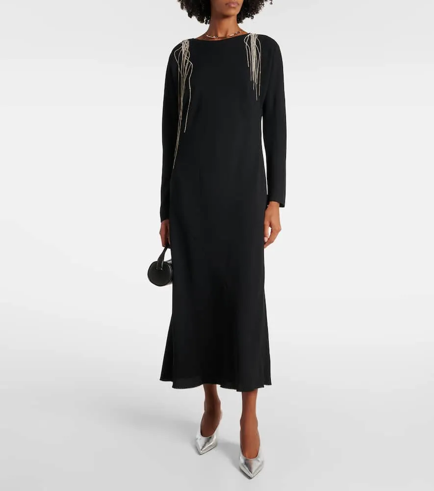 Dries Van Noten Crystal-embellished maxi dress