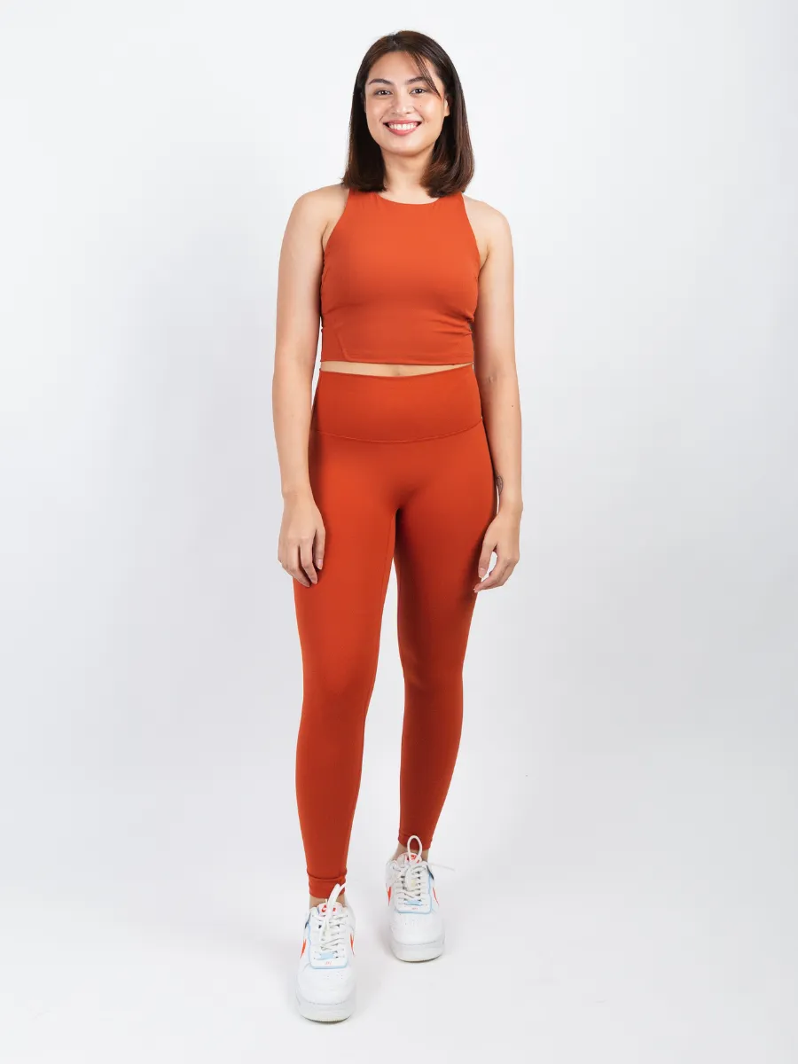 Easy Stretch 7/8 *Seamless Leggings in Terracotta